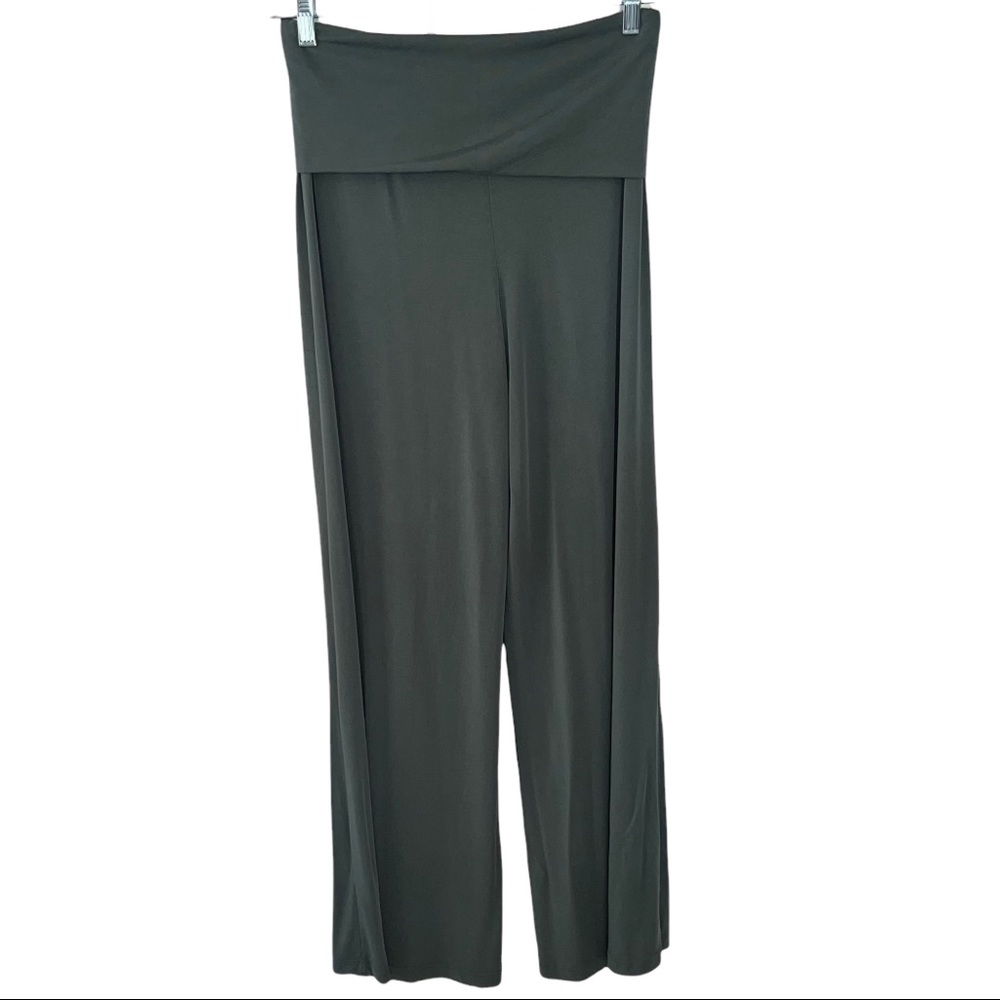 Lisa Rinna Collection Green Wide Leg Pants - Picture 4 of 7